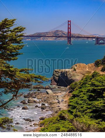 Golden Gate Bridge In San Francisco On A Clear Day