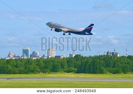Saint Petersburg, Russia - June 20, 2018: Airbus A320-214 (vq-bcn) Of The Airline 