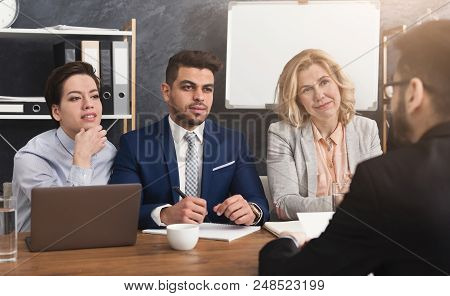 Science Commission Conducting Interview For University Student, Listening For Matriculant, Copy Spac