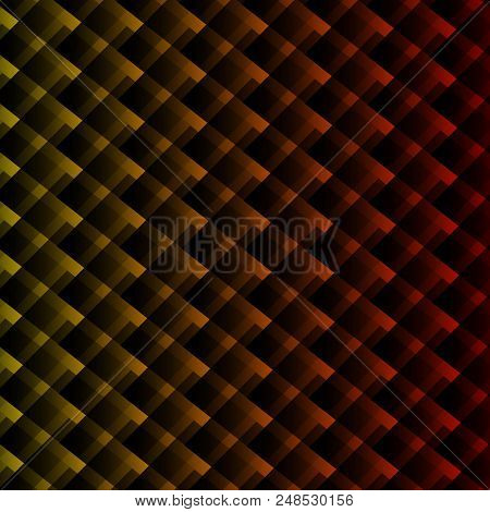 Colored Background Of Squares. Vector Abstraction, Squama.