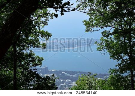Gelendzhik, Russia - June 27, 2018: The Gelendzhik Bay View From The Forest On The Top Of The Markot