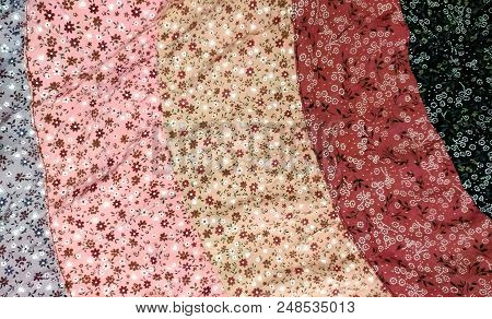 Nice And Pretty Fabric Pattern Background Texture.