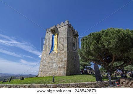 Pinhel, Portugal, June 2017: Celebration Of The Medieval Fair In The Walled Enclosure Of The Castle 