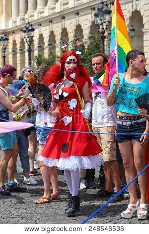 Paris, France-june 30, 2018 : The Participants Of Gay Pride Parade At Concorde Place In Paris, Franc