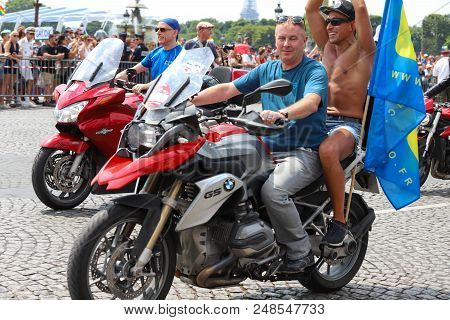 Paris, France-june 30, 2018 : The Participants Of Gay Pride Parade At Concorde Place In Paris, Franc