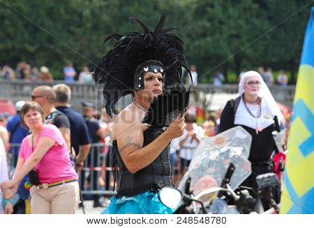 Paris, France-june 30, 2018 : The Participants Of Gay Pride Parade At Concorde Place In Paris, Franc