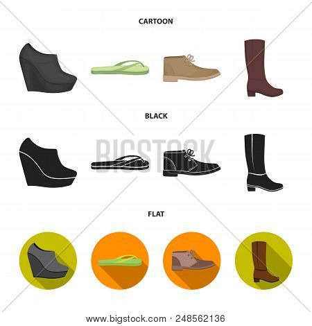 Autumn Black Shoes On A High Platform, Flip-flops Green For Relaxation, Sandy Men Autumn Shoes, High