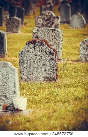 Graveyard Near Hamre Church, Island Osteroy Norway Hordaland County