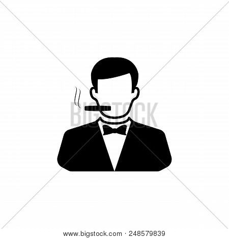 Player In A Casino With A Cigar Icon. Element Of Casino Icon. Premium Quality Graphic Design Icon. S