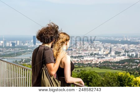 Couple At Cityscape