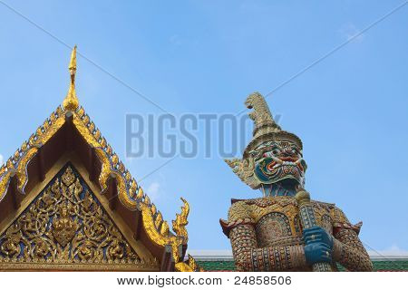 szobor óriás a grand palace, Thaiföld