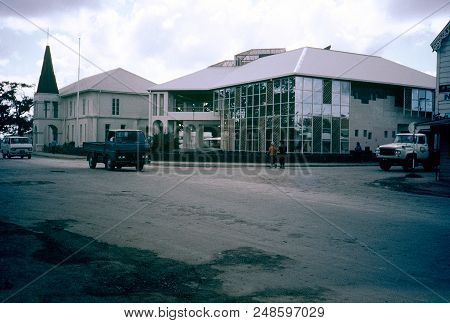 Nukualofa / Tonga: Circa 2000: The New Building Of The Ministry Of Foreign Affairs Houses Government