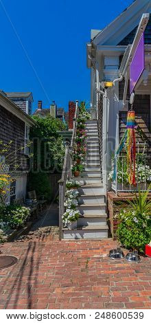 Provincetown Massachusetts Usa August 2017 At The End Of Cape Cod Provincetown Has A Large Gay Popul