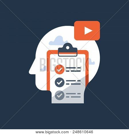 Online University Class, Video Tutorial, Exam Preparation, Tutor, Distant Education, Study Subject, 