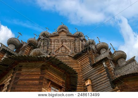 Russia, Saint Petersburg - August 18, 2017: The Twenty-five-headed Church Of The Holy Virgin (pokrov