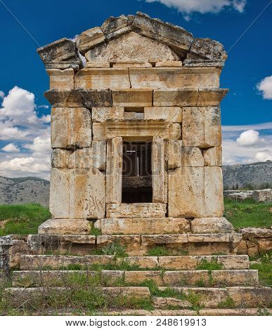Ancient Ruins Of Hierapolis Near Pamukkale In Turkey