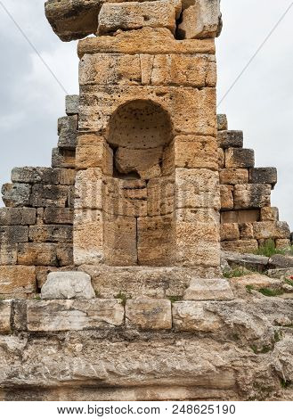 Ancient Ruins Of Hierapolis Near Pamukkale In Turkey