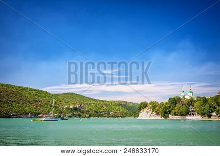 Panorama Of Lake Abrau Near Abrau-dyurso Village, Russia