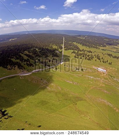 Col Du Marchairuz (el. 1447 M.) Is A High Mountain Pass In The Jura Mountains In The Canton Of Vaud 