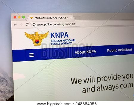 Amsterdam, The Netherlands - July 9, 2018: Website Of The Korean National Police Agency (knpa), Or K