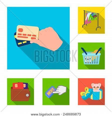 E-commerce And Business Flat Icons In Set Collection For Design. Buying And Selling Vector Symbol St