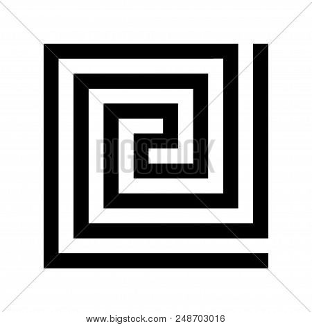 Labirinth Greek Symbol. Typical Egyptian, Assyrian And Greek Motives Vector Symbol. Greek Key. Arabi