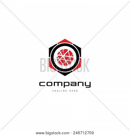 On The Logo An Abstract Image Of A Hexagon In The Form Of Arrows That Look In Different Directions.