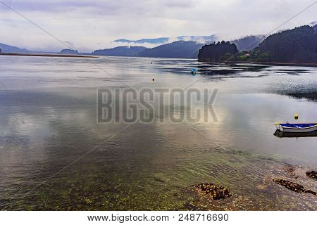 Landscape Of The Ortigueira Estuary. Carino. La Coruna Spain. Europe.