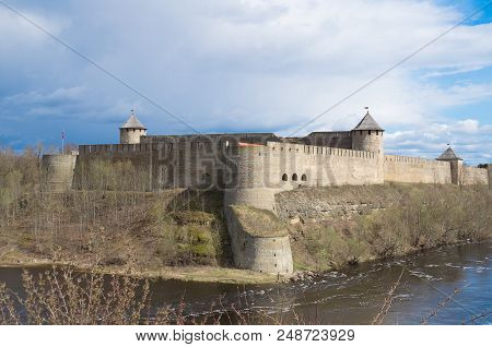 The Ivangorod Fortress. View From Estonian Side.