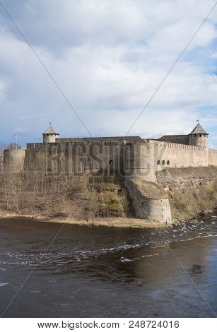 The Ivangorod Fortress. View From Estonian Side.