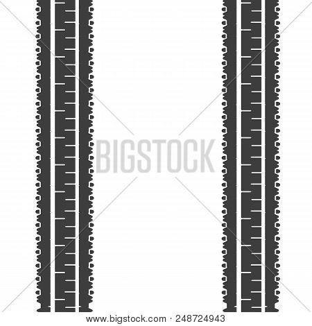 Trail Of Car On A White Background.