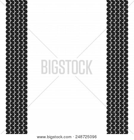 Trail Of Car On A White Background.