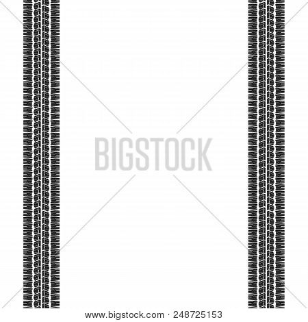 Trail Of Car On A White Background.