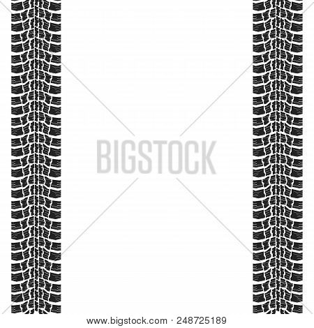 Trail Of Car On A White Background.