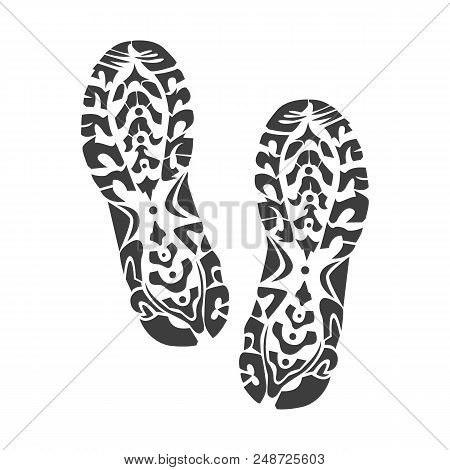 Sole Print Illustration On White Background. Vector Art.