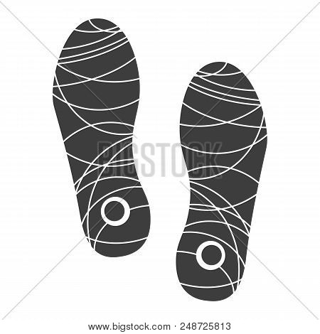 Sole Print Illustration On White Background. Vector Art.