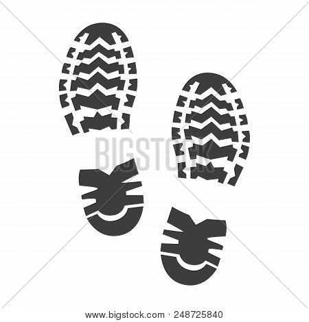 Sole Print Illustration On White Background. Vector Art.