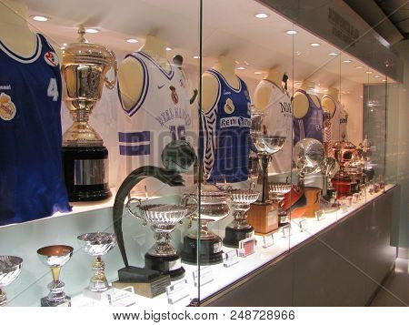 Madrid, Spain - April 20, 2012: Museum Of Santiago Bernabeu Stadium