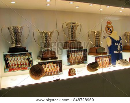 Madrid, Spain - April 20, 2012: Museum Of Santiago Bernabeu Stadium