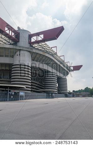 Milan, Italy - May 29, 2018: Stadio Giuseppe Meazza Known As San Siro Stadium.