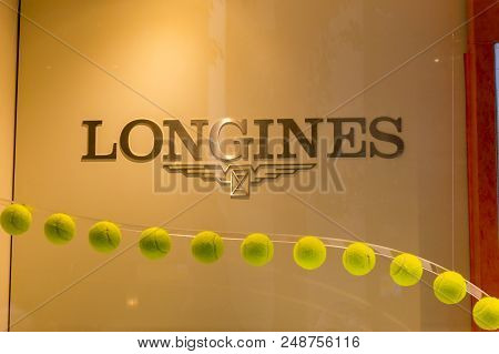 Milan, Italy - May 29, 2018: Logo Longines In Milan.