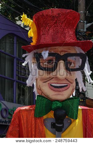 Sao Paulo, Brazil - February 3, 2018: A Brazilian Carnival Decor Called Giant Doll From The City Of 