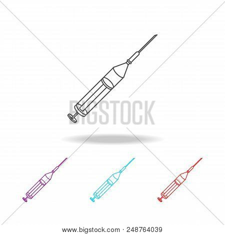 Syringe Line Icon. Elements Of Medical Tools In Multi Colored Icons. Premium Quality Graphic Design 