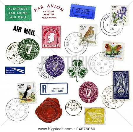 Postage Stamps And Labels From Ireland
