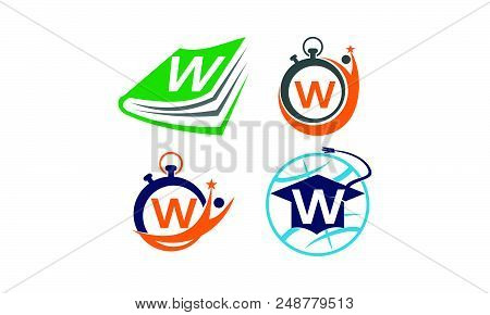 Symbol Initial W Set Logo Design Template Vector