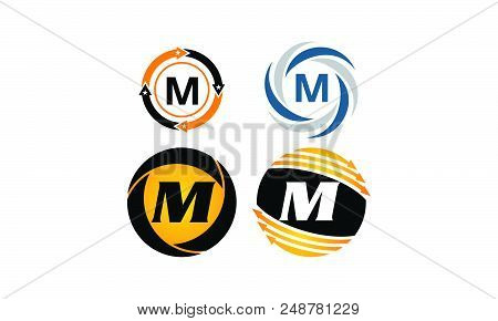 Dynamic Rotation Marketing M Distribution Set Logotemplate