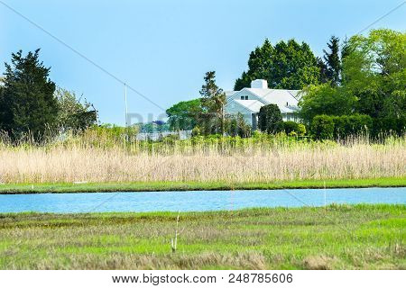 Padnaram Green Grass Salt Water Marsh Dartmouth Masschusetts