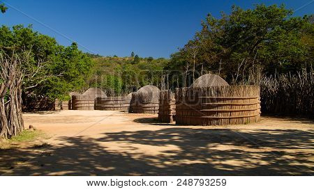 Traditional Swati Hut At The Village Near Manzini, Mbabane At Swaziland