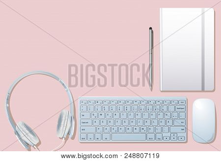 Desk Set From Objects Necessary For Work