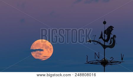 Weather Vane Is A Home Instrument Showing Direction Of Wind - Typically Used As An Architectural Orn